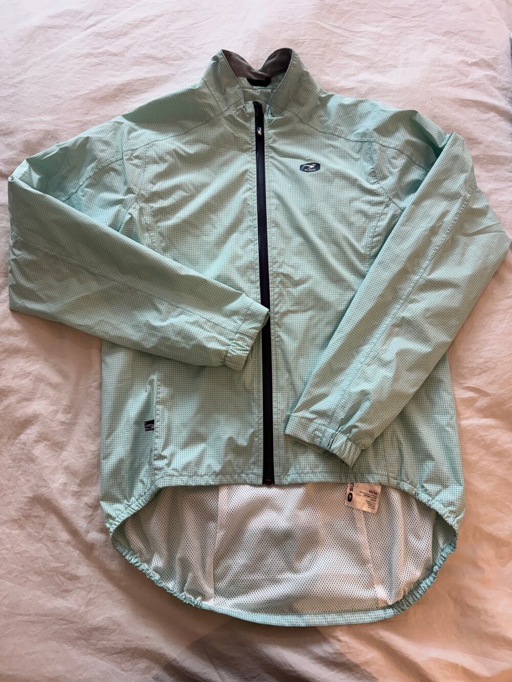 Sugoi Zap Bike Jacket Women's Medium Aqua Reflective Cycling Jacket